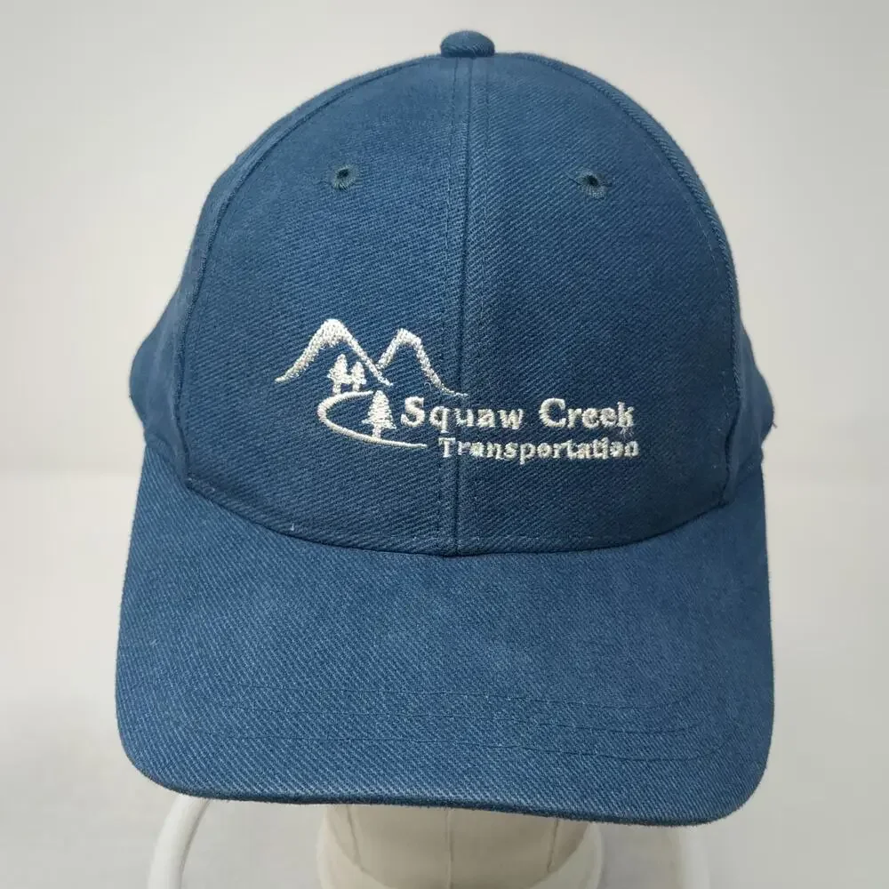 Cameo Baseball Cap Blue One Size Squaw Creek Transportation Slideback Twill Hat